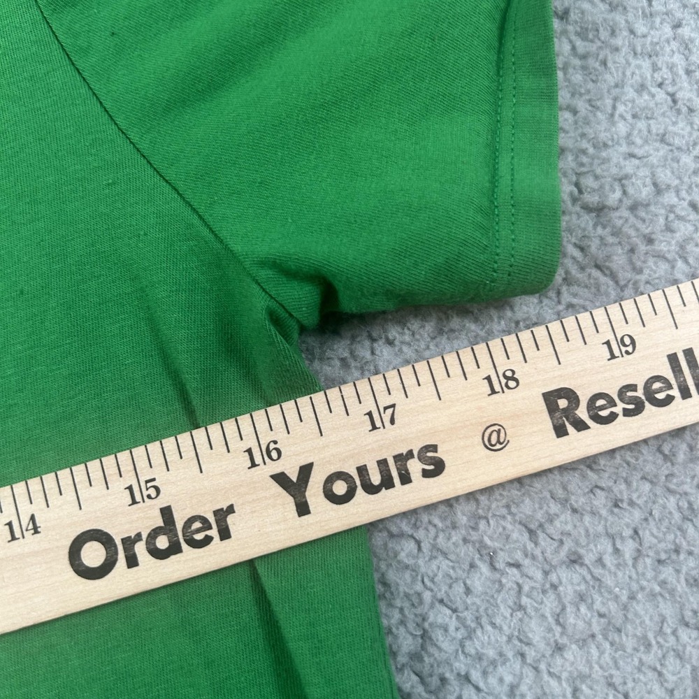 Nike Shirt Womens Medium Green Scoop Neck Short Sleeve Athletic Swoosh Logo Tee - Picture 6 of 7